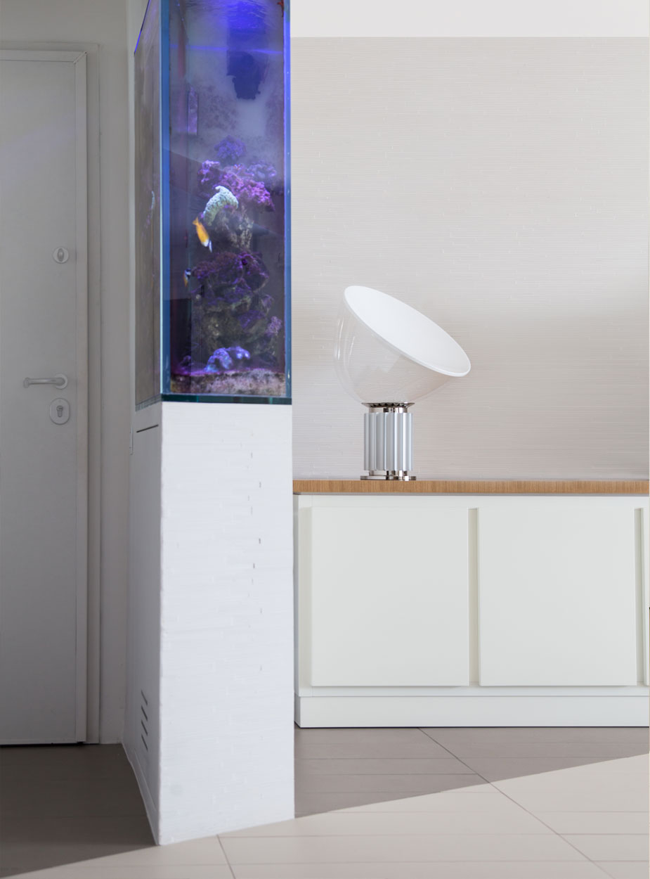 The aquarium inside the living