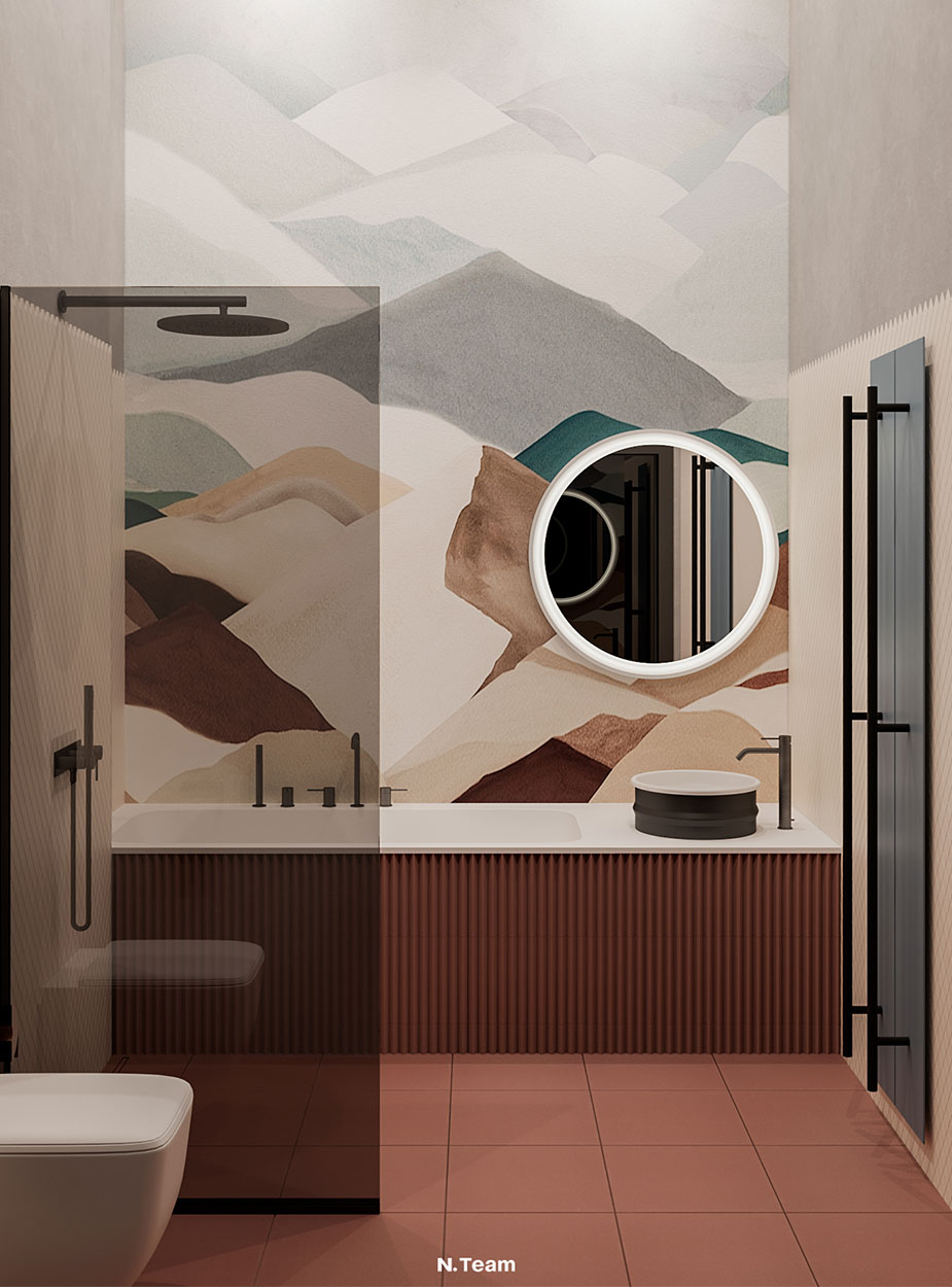Bathroom with Wall & Deco wallpapers