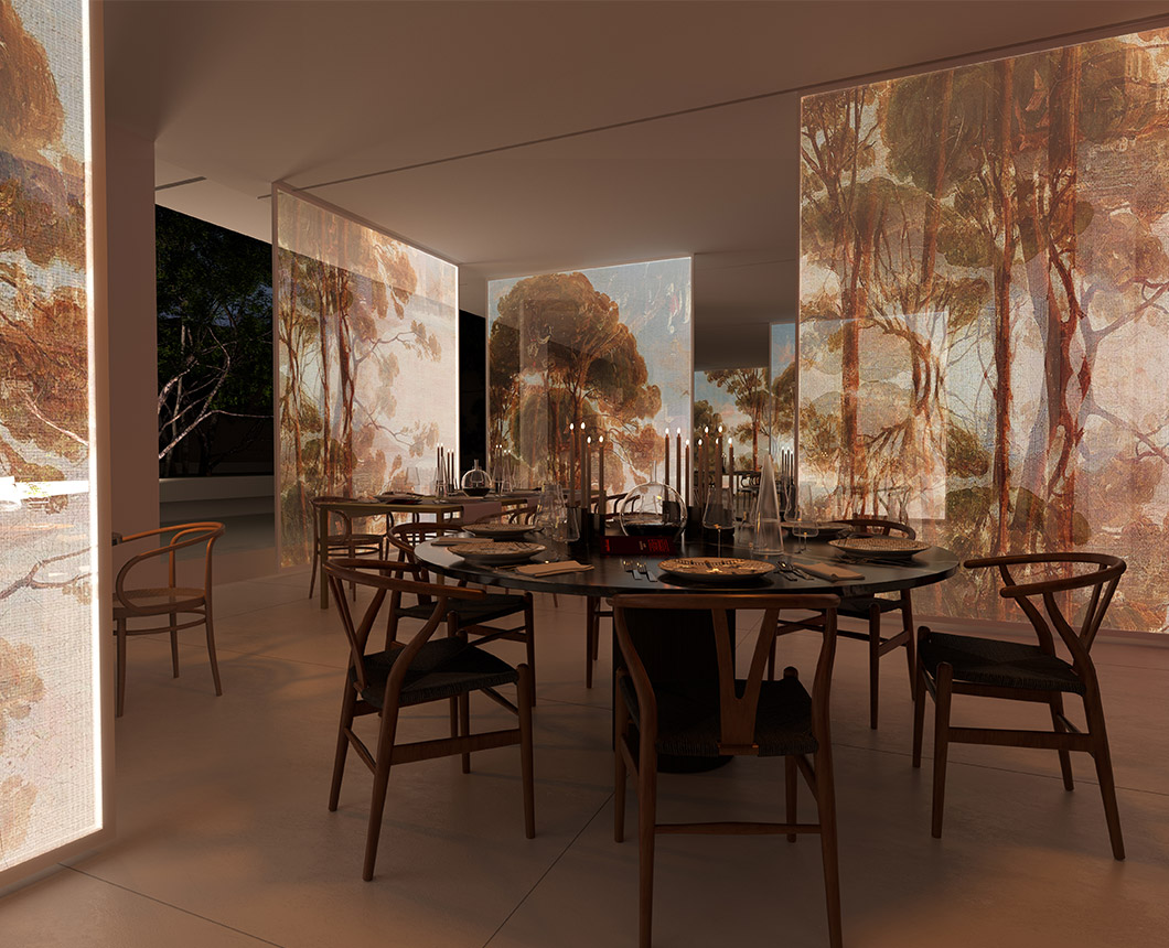 Restaurant by night - Elle Decor Grand Hotel